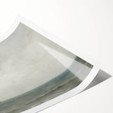 Vintage Landscape Art – Sailboat on Calm Ocean – Antique Maritime Wall Art