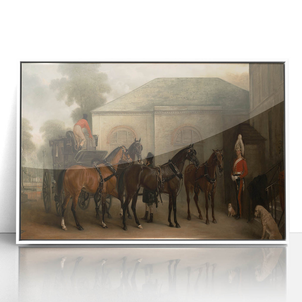 Vintage Landscape Art - Carriage with Horses
