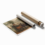 Vintage Landscape Art - Carriage with Horses