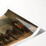 Vintage Landscape Art - Carriage with Horses