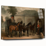Vintage Landscape Art - Carriage with Horses