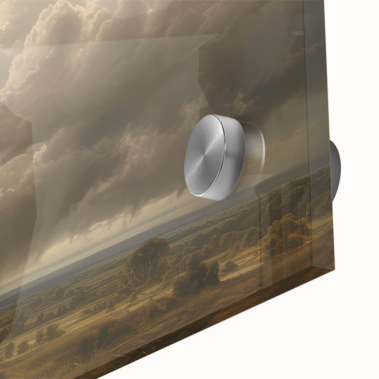 Vintage Landscape Art - Dramatic Sky over Countryside