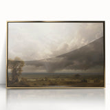 Vintage Landscape Art - Dramatic Sky over Countryside