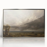 Vintage Landscape Art - Dramatic Sky over Countryside