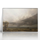 Vintage Landscape Art - Dramatic Sky over Countryside