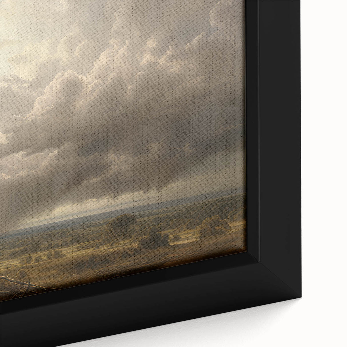 Vintage Landscape Art - Dramatic Sky over Countryside