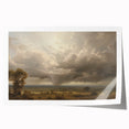 Vintage Landscape Art - Dramatic Sky over Countryside