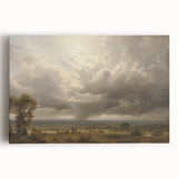 Vintage Landscape Art - Dramatic Sky over Countryside