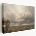 Vintage Landscape Art - Dramatic Sky over Countryside