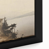 Vintage Landscape Art - Coastal House with Trees