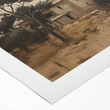 Vintage Landscape Art - Coastal House with Trees