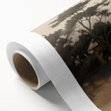 Vintage Landscape Art - Coastal House with Trees