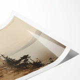 Vintage Landscape Art - Coastal House with Trees