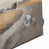 Vintage Landscape Art - Winding Road through Countryside