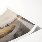 Vintage Landscape Art - Winding Road through Countryside