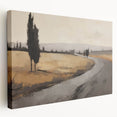 Vintage Landscape Art - Winding Road through Countryside