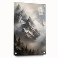 Misty Mountain Peaks – Vintage Landscape Wall Art for Nature Lovers