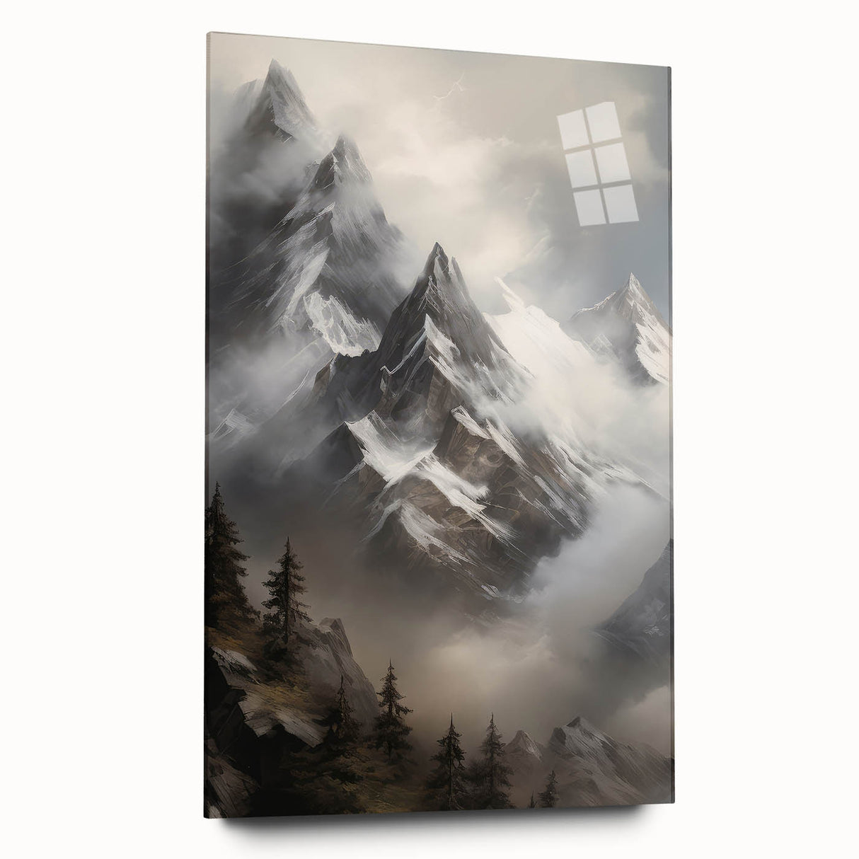Misty Mountain Peaks – Vintage Landscape Wall Art for Nature Lovers