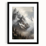 Misty Mountain Peaks – Vintage Landscape Wall Art for Nature Lovers