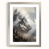 Misty Mountain Peaks – Vintage Landscape Wall Art for Nature Lovers