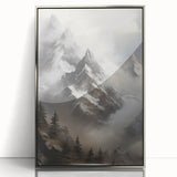Misty Mountain Peaks – Vintage Landscape Wall Art for Nature Lovers