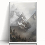 Misty Mountain Peaks – Vintage Landscape Wall Art for Nature Lovers