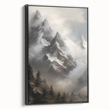 Misty Mountain Peaks – Vintage Landscape Wall Art for Nature Lovers