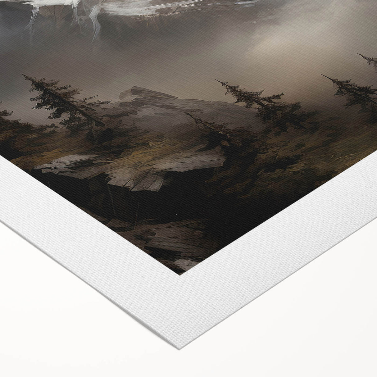 Misty Mountain Peaks – Vintage Landscape Wall Art for Nature Lovers