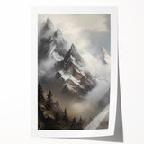 Misty Mountain Peaks – Vintage Landscape Wall Art for Nature Lovers