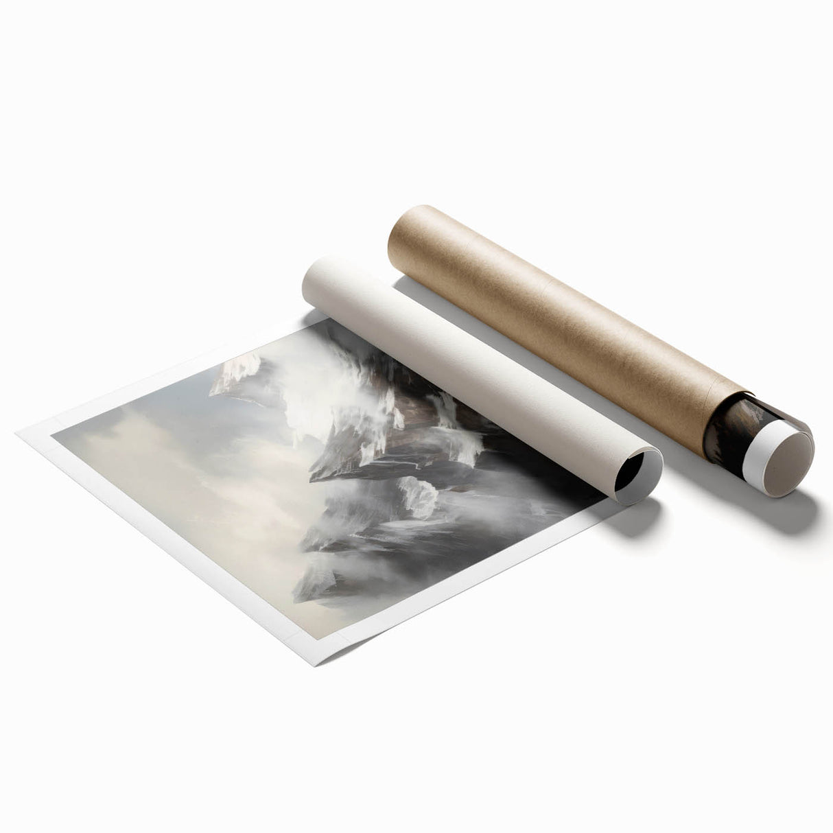 Misty Mountain Peaks – Vintage Landscape Wall Art for Nature Lovers