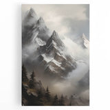Misty Mountain Peaks – Vintage Landscape Wall Art for Nature Lovers