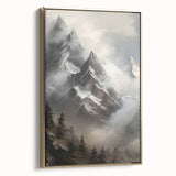 Misty Mountain Peaks – Vintage Landscape Wall Art for Nature Lovers