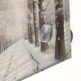 Vintage Landscape Art – Snowy Winter Pathway – Antique Winter Scene Wall Art