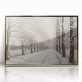 Vintage Landscape Art – Snowy Winter Pathway – Antique Winter Scene Wall Art