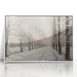Vintage Landscape Art – Snowy Winter Pathway – Antique Winter Scene Wall Art