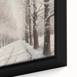 Vintage Landscape Art – Snowy Winter Pathway – Antique Winter Scene Wall Art