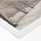 Vintage Landscape Art – Snowy Winter Pathway – Antique Winter Scene Wall Art