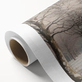 Vintage Landscape Art – Snowy Winter Pathway – Antique Winter Scene Wall Art