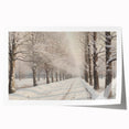 Vintage Landscape Art – Snowy Winter Pathway – Antique Winter Scene Wall Art
