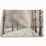 Vintage Landscape Art – Snowy Winter Pathway – Antique Winter Scene Wall Art