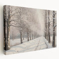 Vintage Landscape Art – Snowy Winter Pathway – Antique Winter Scene Wall Art