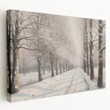 Vintage Landscape Art – Snowy Winter Pathway – Antique Winter Scene Wall Art