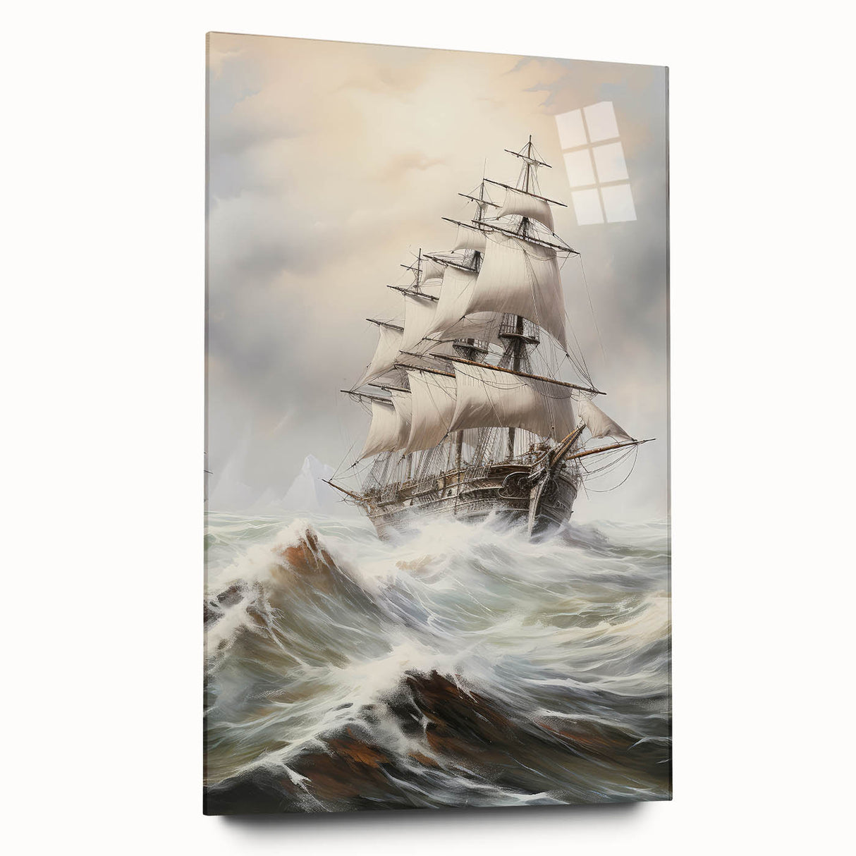 Vintage Tall Ship in Storm – Classic Maritime Wall Art