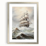 Vintage Tall Ship in Storm – Classic Maritime Wall Art