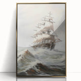 Vintage Tall Ship in Storm – Classic Maritime Wall Art