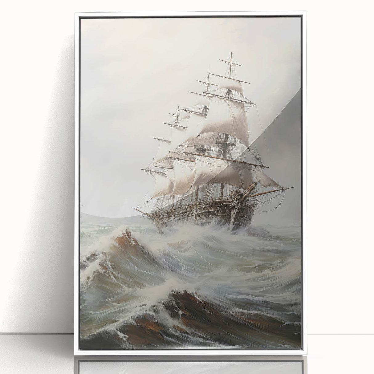 Vintage Tall Ship in Storm – Classic Maritime Wall Art