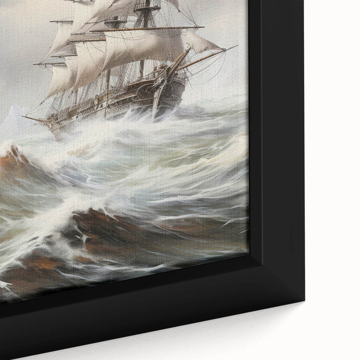 Vintage Tall Ship in Storm – Classic Maritime Wall Art