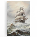 Vintage Tall Ship in Storm – Classic Maritime Wall Art