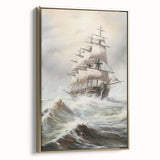 Vintage Tall Ship in Storm – Classic Maritime Wall Art