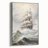 Vintage Tall Ship in Storm – Classic Maritime Wall Art